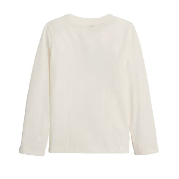 NWT J. Crew Girls' Ivory Glitter pumpkin Halloween Fall Graphic Tee - Picture 4 of 10